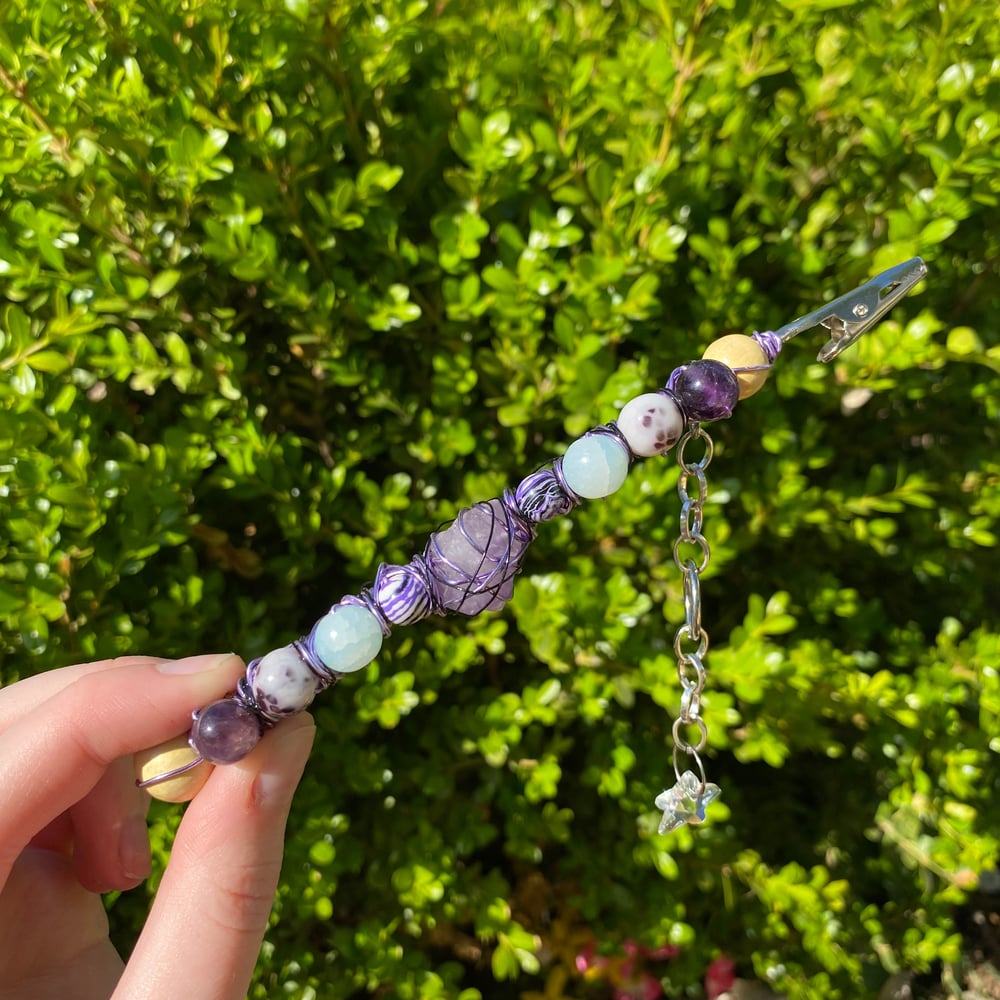 Image of amethyst stars roach clip