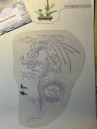 Image 3 of Dragon By Rollo Vintage Acetate Tattoo Design Stencil