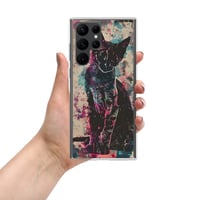 Image 13 of Colorful Watercolor Black Cat Painting Clear Case for Samsung®