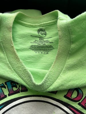 Image of greatful dead San Francisco 2XL acid green T shirt 