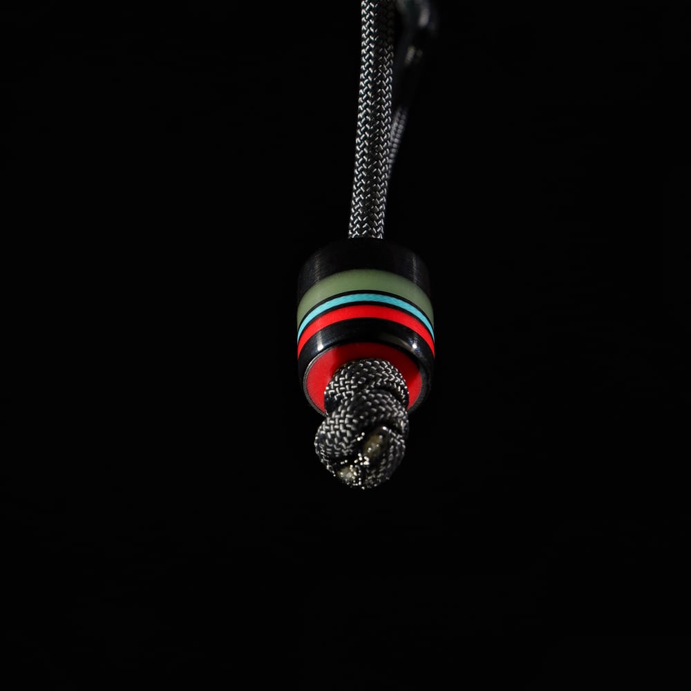 Midnight Circuit: Pitch variant EDC lanyard bead (GLOW)
