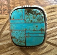 Image 1 of square native inlay statement ring 