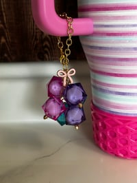Image 1 of Teal, Pink, and Purple Tumbler Handle Charm