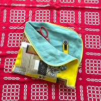 Image 4 of Bright Mid Century Project Bag Large Zip Pouch