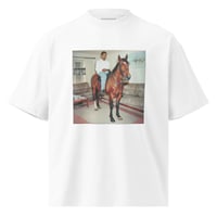 Image 2 of Horse Unisex oversized high neck t-shirt