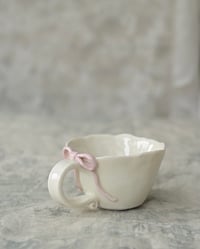 Image 3 of Bow Tea Cup Pink