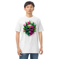 Image 1 of Skull Pot Men’s premium heavyweight tee