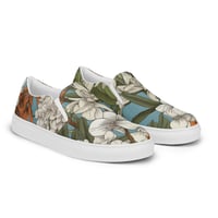 Image 1 of Colorful Botanical Plants Art Nouveau Women’s Slip-On Canvas Shoes