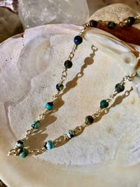 Image 4 of Turquoise Whispers | Dainty silver turquoise necklace | bracelet |  Christmas gift 