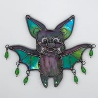 Image 4 of Iridescent Green and Purple Bat 
