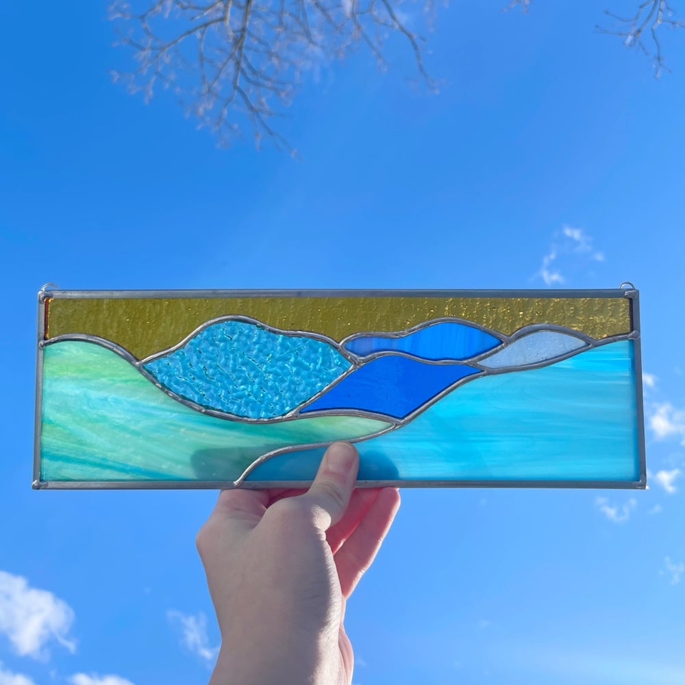 Blue Luminous Mountainscape