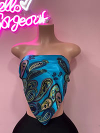 Scarf top- blue