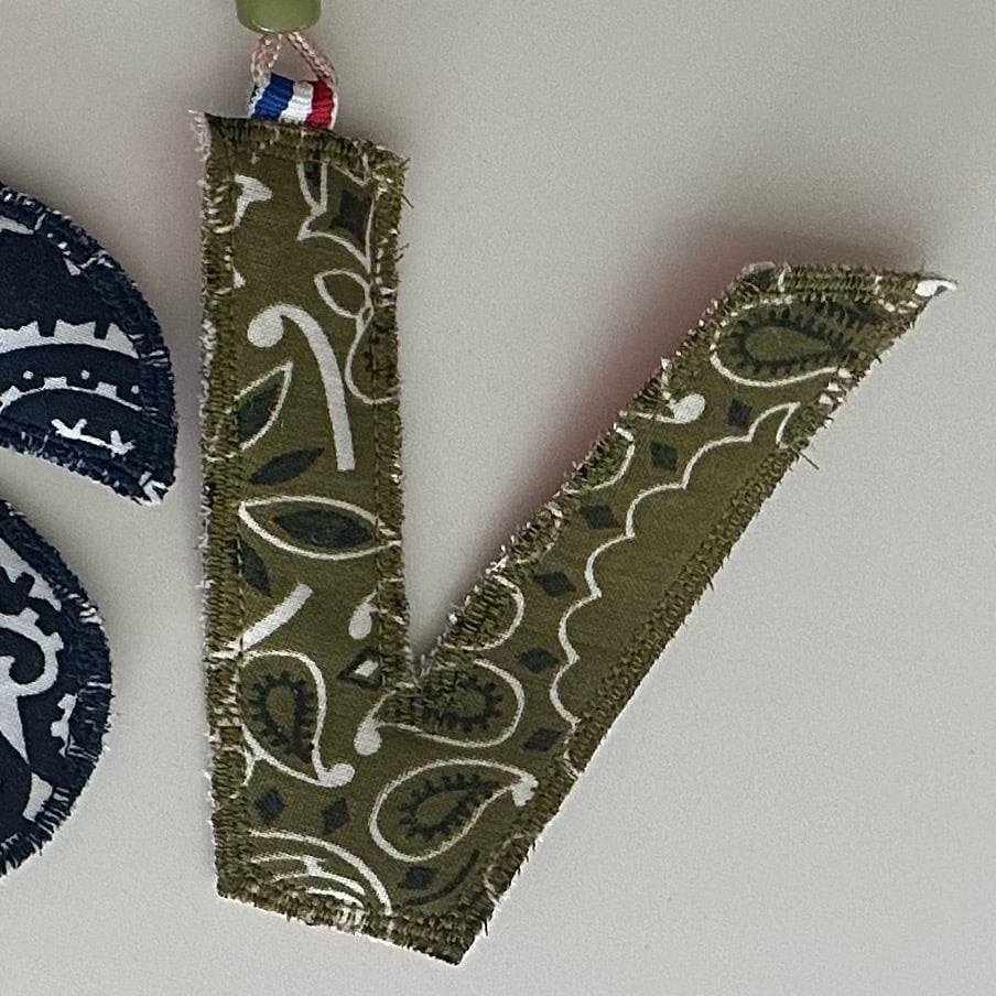 Image of Bandana letter tag