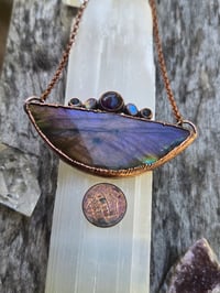 Image 4 of Electroformed labradorite bib necklace