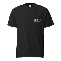 Image 2 of OWG - Black Lab Timber Mallards Left Sleeve Brand Unisex garment-dyed heavyweight t-shirt