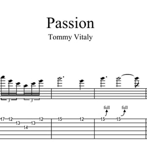 Image of Passion = TAB + Backing track
