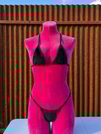 Image 5 of Black Velour Micro Tops