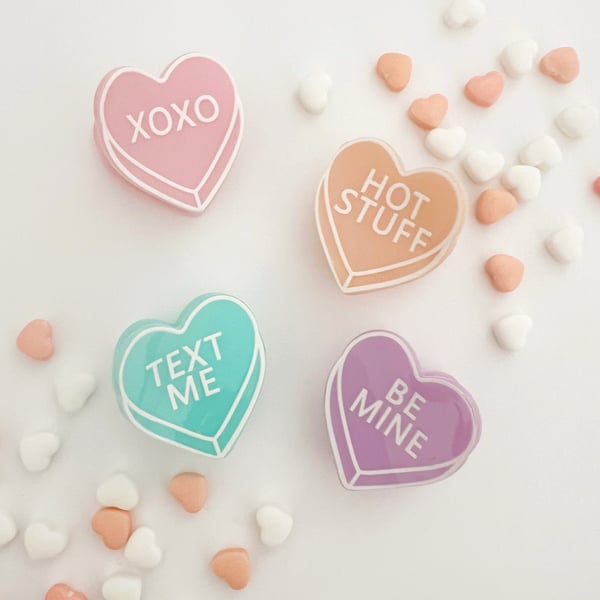 Image of Conversation Heart Claw Clips