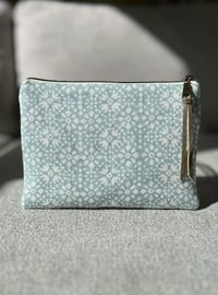Image 1 of Robin’s Egg Floral Clutch