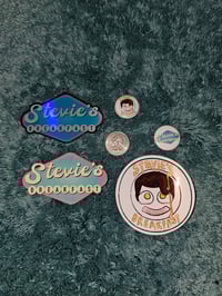 Stevie's Breakfast Stickers and Pins