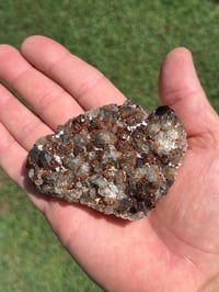 Image 11 of Smoky Quartz & Garnet Cluster On Feldspar Matrix #2484