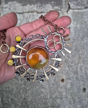 Two suns warm necklace 