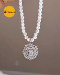 Image 3 of Tisha_American Diamond Pearl Set