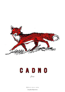 Image of  fforest cymraeg prints: cadno (fox)