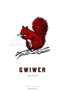 fforest cymraeg prints: gwiwer (squirrel) Image of fforest cymraeg prints: gwiwer (squirrel)