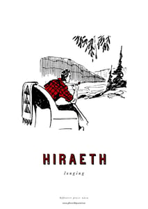 Image of fforest cymraeg prints: 'hiraeth'