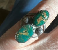 Image 1 of Vintage 2-stone cerrillos ring 