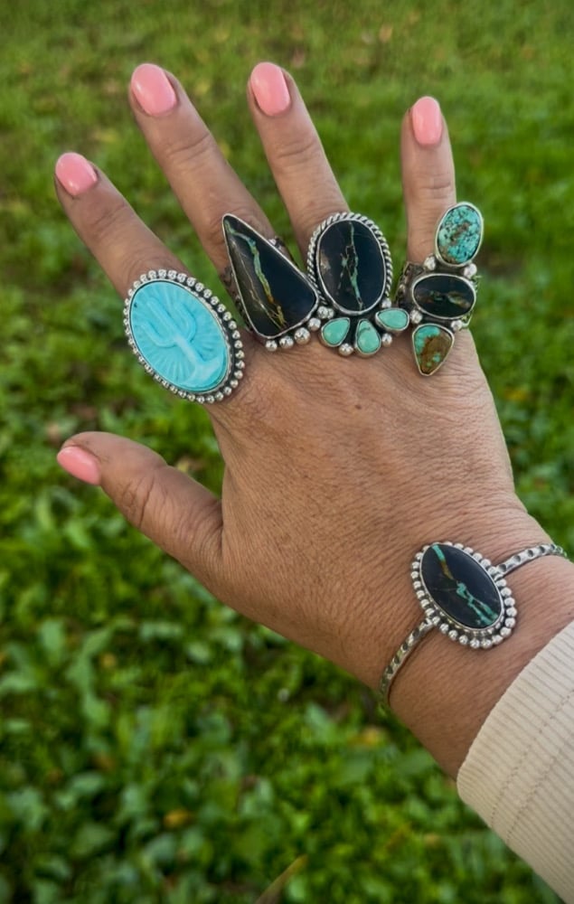 Image of Triangle Blackjack Ring - adjustable cigar band