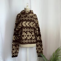 Image 1 of NOBO brown printed long sleeve turtleneck sweater