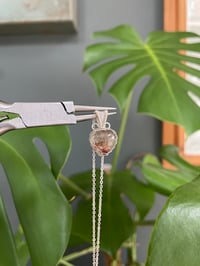 Image 3 of Silver Garden Quartz Heart Crystal Necklace