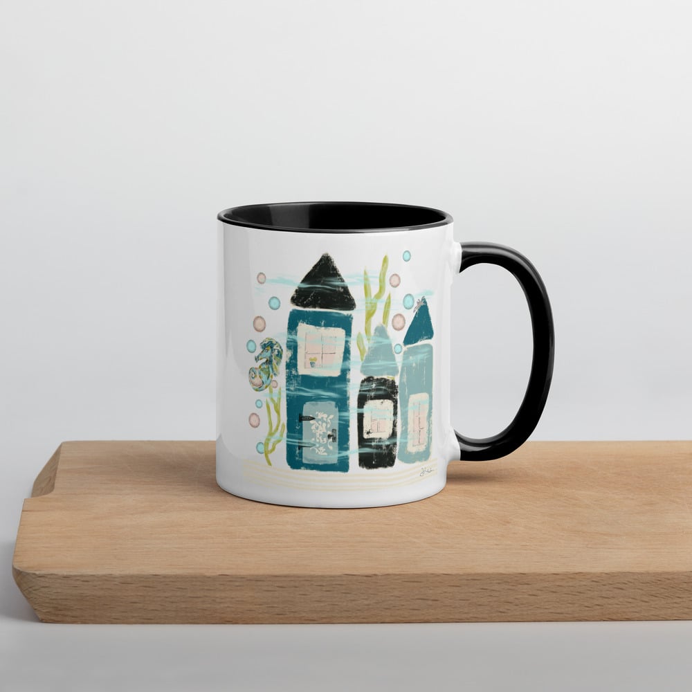 Image of Lazy Seahorse Homes Mug with Color Inside
