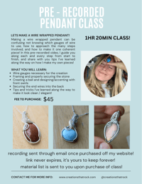 Image 1 of Pre-Recorded Pendant Making Class