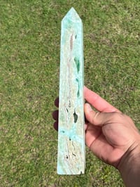 Image 2 of Large Blue Aragonite Obelisk #3072