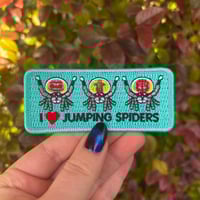Image 1 of I Love Jumping Spiders Iron-On Patch