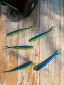 2 5/8" Split tail Skinny Minnow - Electric Blue