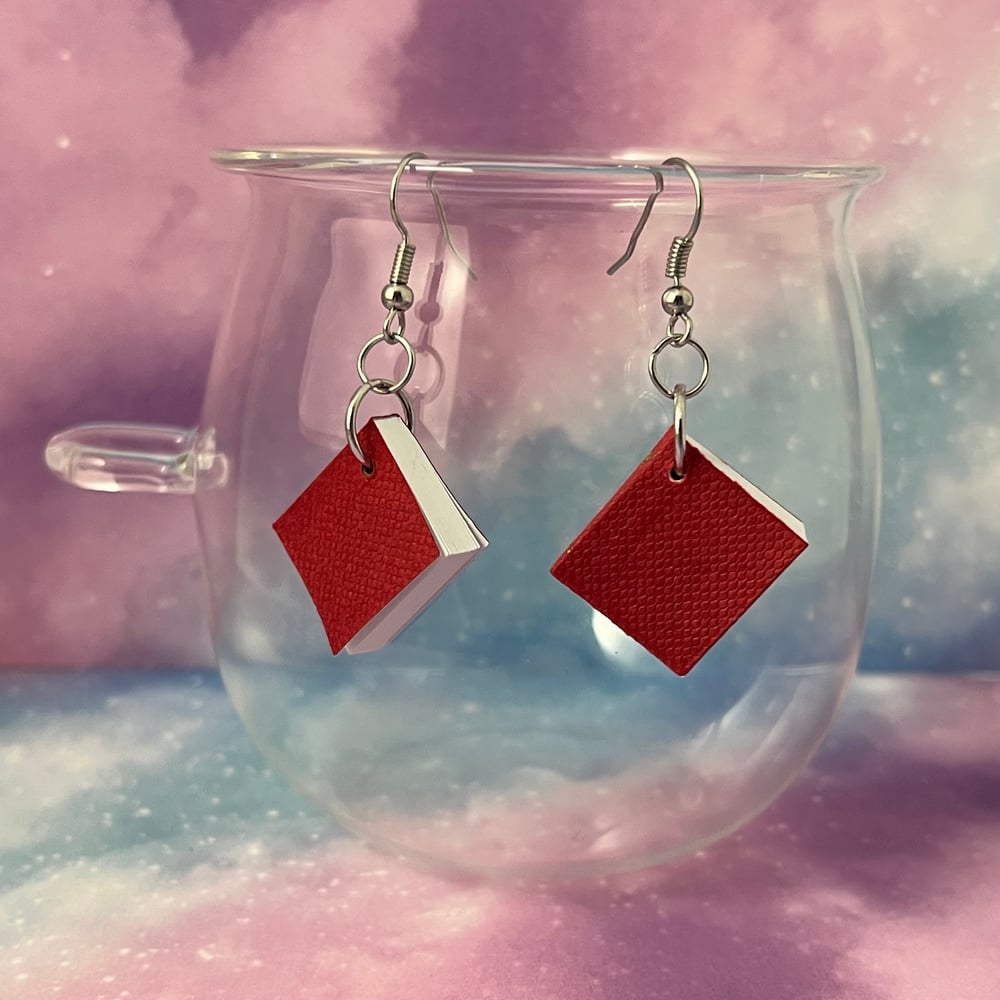 Image of Usable Tiny Book Earrings