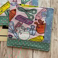 Image 3 of "School Supplies" Scrappy Quilted Coaster