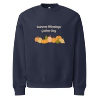 Image 3 of "Harvest Blessings, Gather Joy" Oversized Heavyweight Sweatshirt