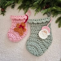 Image 3 of Green Scallop Stocking Small & Large