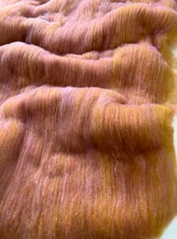 Image 3 of Colorjoy Cloud, Marigold - XL  7.8 oz. Luxury Batt: Corriedale x CVM fleece, Shaniko, Silk