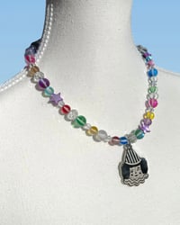 Image 4 of Rainbow Silver Clown Necklace