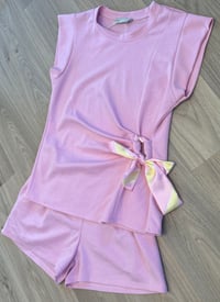 Image 2 of Satin ribbon side shorts set - 4 colours 