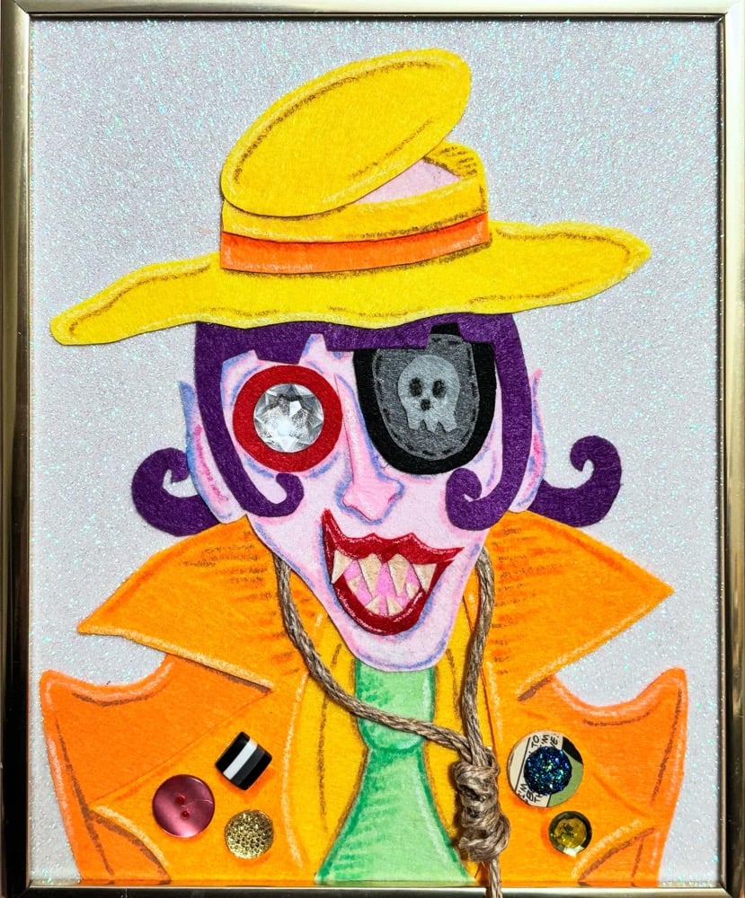 Image of “Bad Guy” Felt Art Piece