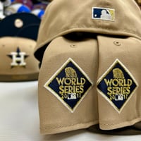 Image 3 of New Era 59Fifty Camel - Walnut- Navy 
