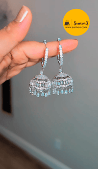 Image 2 of Shova_Cute American Diamond Pinjada Jhumka