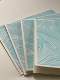 Marbled Notecard Set - Turqouise Swirls